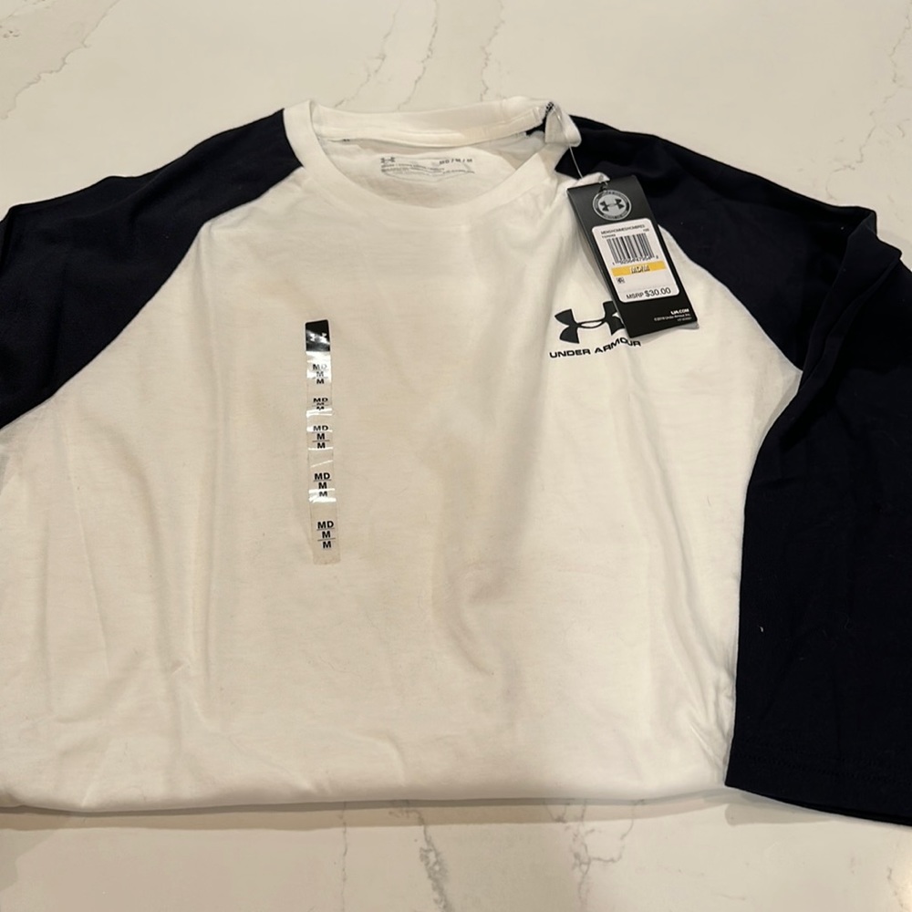 Men’s Under Armor 3/4 sleeve T-shirt black and white